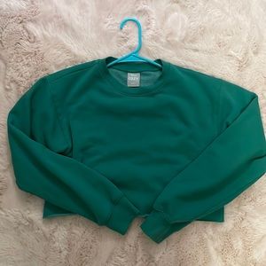 Aritzia Cozy fleece Perfect Cropped Sweatshirt